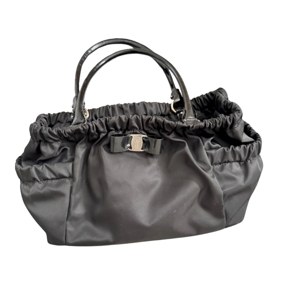 Salvatore Ferragamo Nylon Vara Bow bag
